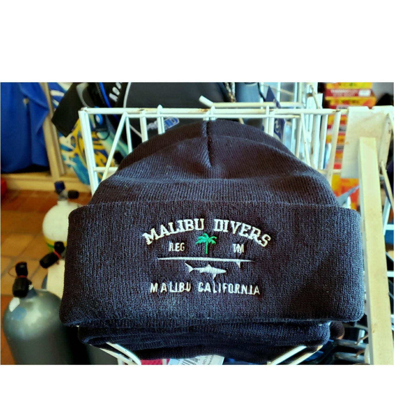 Cuff Shredder Beanie - Malibu Divers Logo