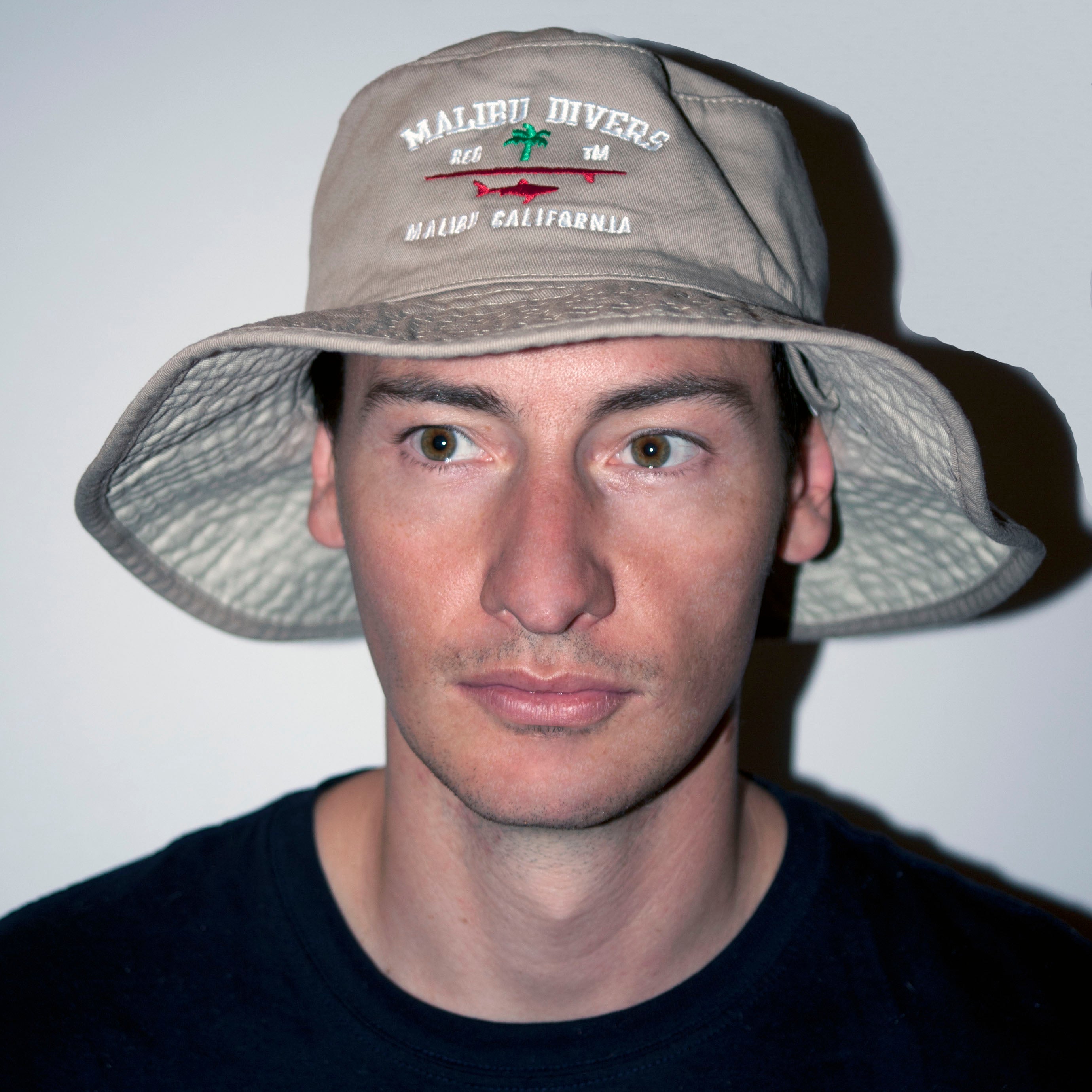 Kalahari River Cap, Khaki - Malibu Divers Logo