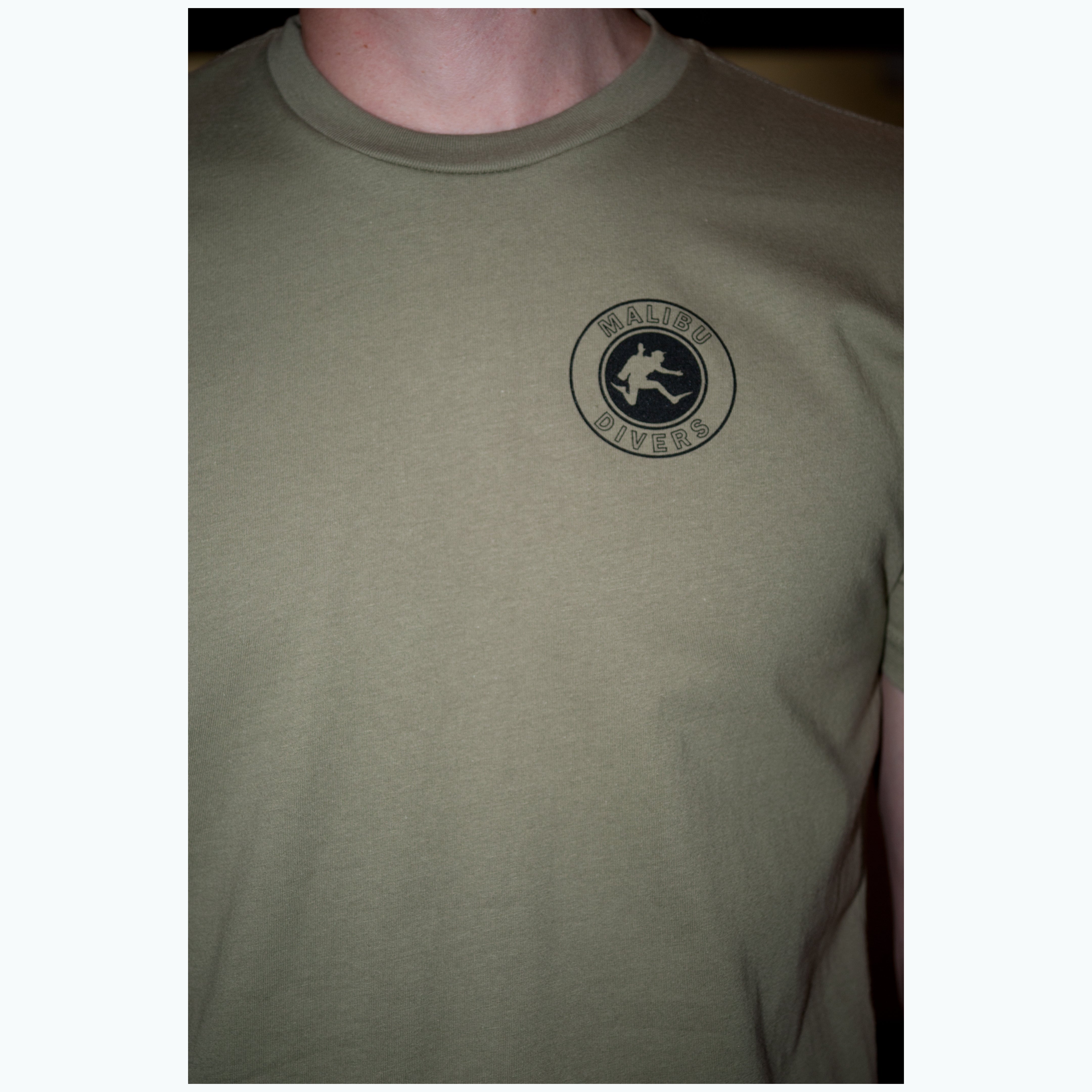Crew Neck, Short Sleeve - Malibu Divers Logo
