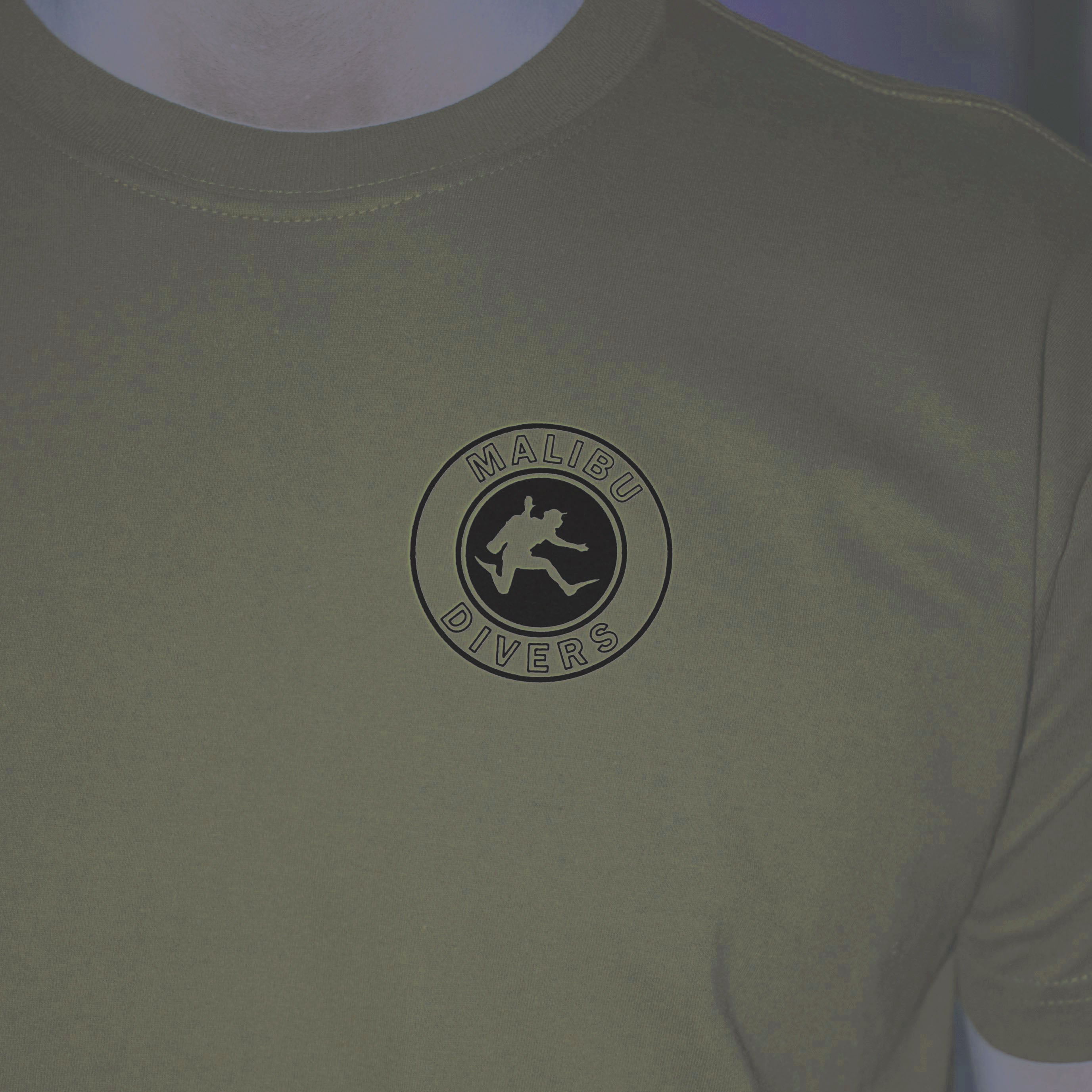 Crew Neck, Short Sleeve - Malibu Divers Logo