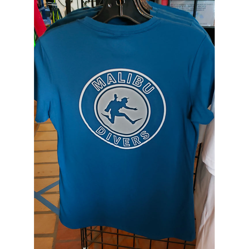 Women's Crew Neck, Short Sleeve - Malibu Divers Logo