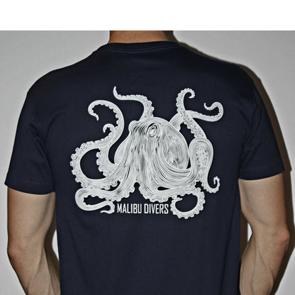Crew Neck, Short Sleeve  - Malibu Divers Logo + Octopus